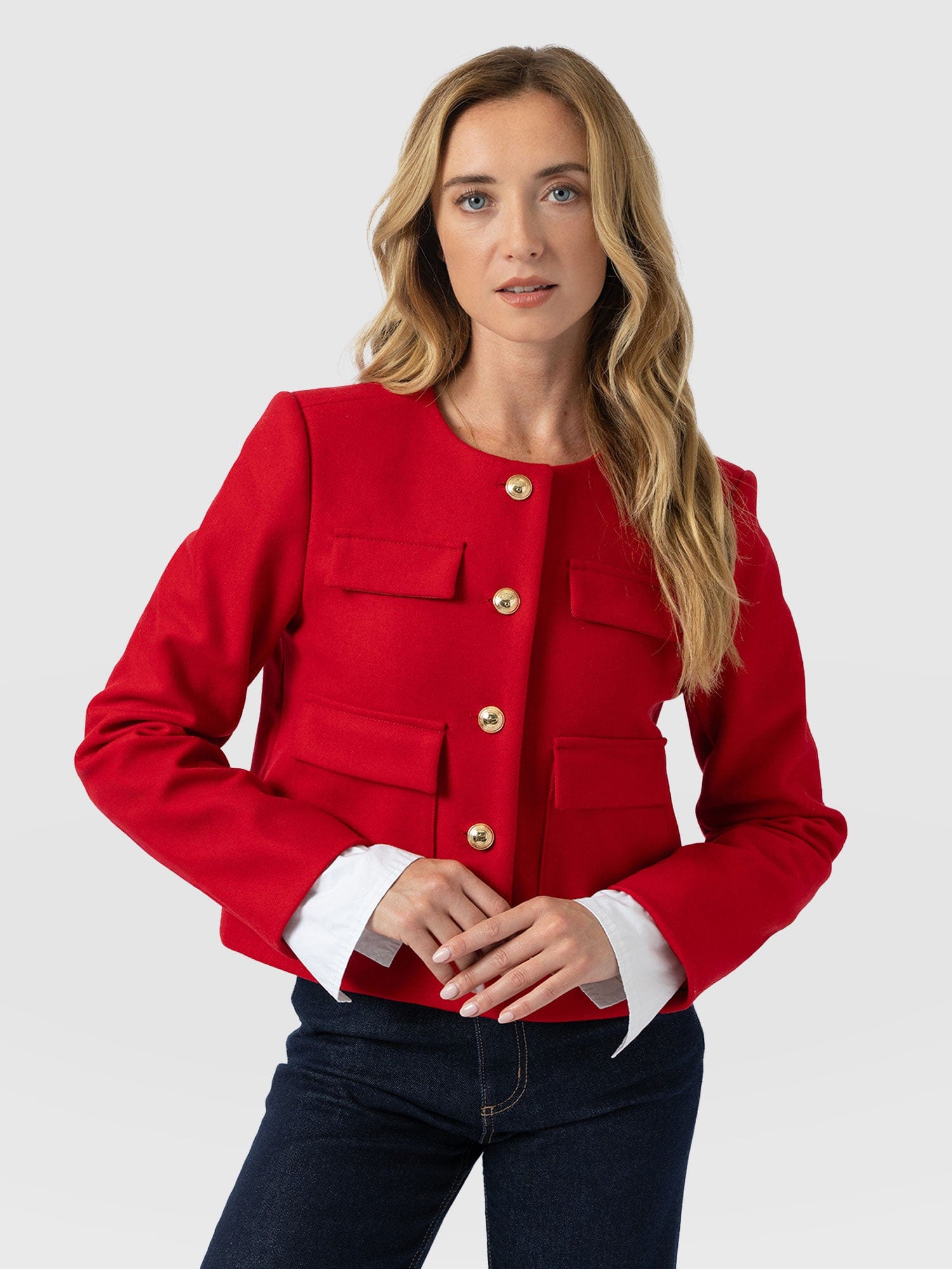 Colette Jacket - Red - Women's Jackets | Saint + Sofia® USA